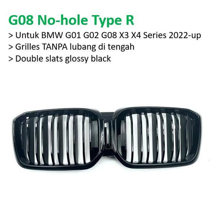 BMW Kidney Grille Hidung Kap Double Diamond Slat M Color G01 G08 X3 X4