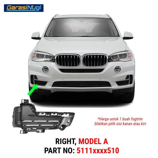 Fog Trim For BMW F15 Front Cover Chrome Lampu Kabut Grill Depan X5