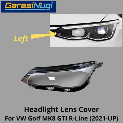 Mika Headlight VW Golf MK8 GTI R Lens Kaca Cover Lampu Depan 2021-UP