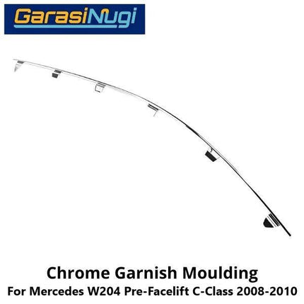 Chrome Stripe Mercy W204 Pre-FL Garnish Moulding Bumper Depan C200
