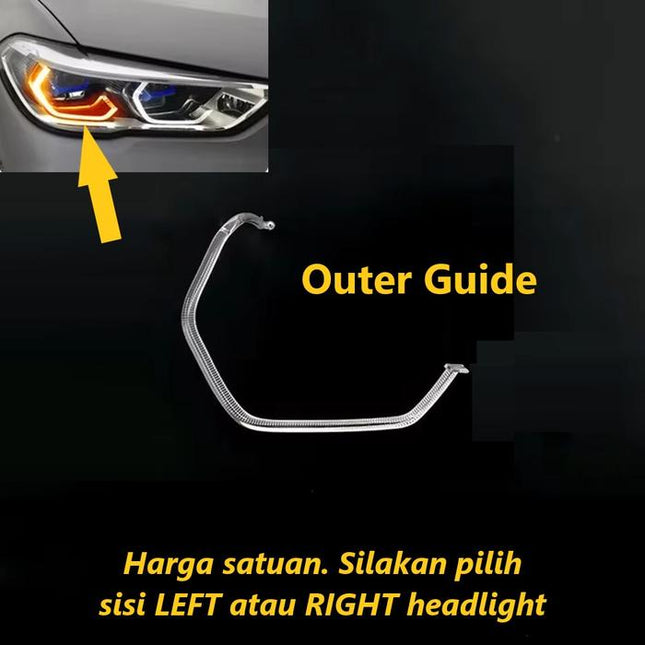DRL Guide Tube For BMW G05 G06 Angel Eyes LED Light Lampu Senja X5 X6