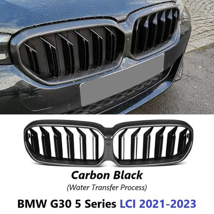 Kidney Grille For BMW G30 LCI Grill Glossy Diamond Slat Cerium Chrome 530