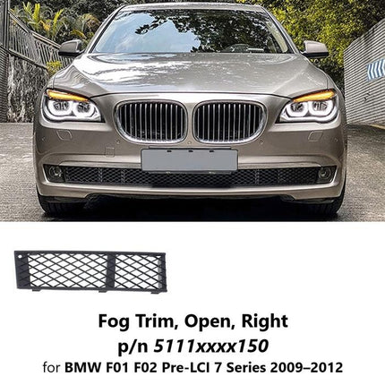 Fog Light Trim For BMW F01 F02 Pre-LCI Panel Lampu Kabut 730