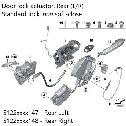 MARELLI Door Lock Actuator Kunci Pintu BMW E60 F10 E90 E66 Original