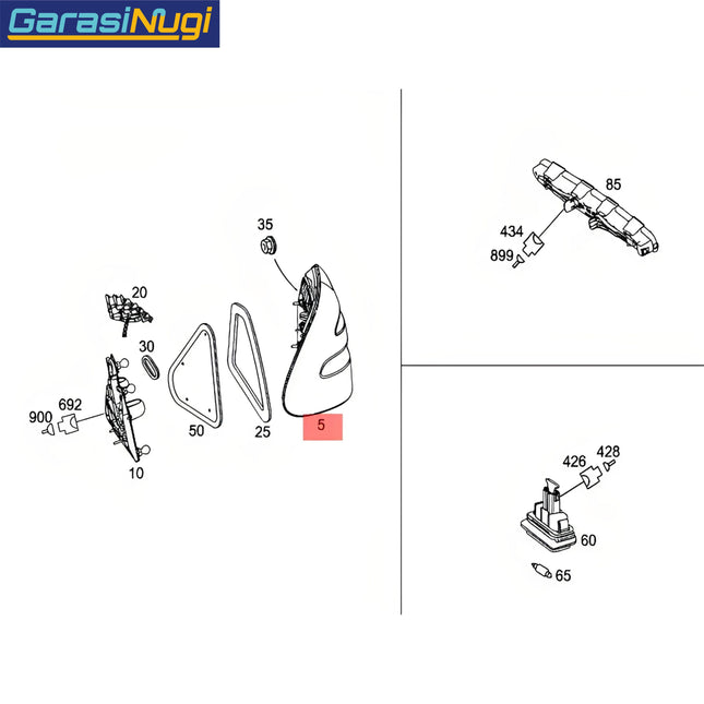 Rear Lamp For Mercedes W211 Facelift Lampu Belakang E250 E280 E320 E350 E550 E63 AMG