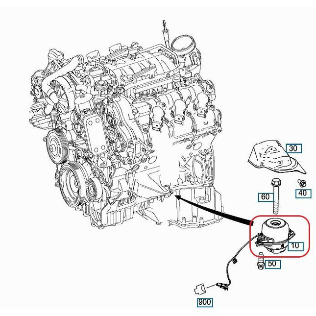 LEMFORDER Engine M276 Mounting 1662405817 W166 Mercedes GLE ML