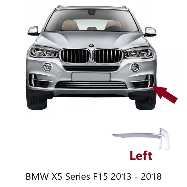 BMW F15 Lip Bumper Grill Trim Silver Chrome X5 2013 - 2018