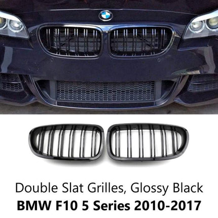 Grill Kidney Grille For BMW F10 Hidung Kap Double Slats Black 520i