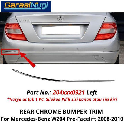 Rear Chrome Mercy W204 Pre-FL Bumper Trim Moulding Belakang C180