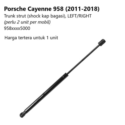 Porsche Cayenne E2 958 Hood Strut Shock Mesin Bagasi Depan Belakang