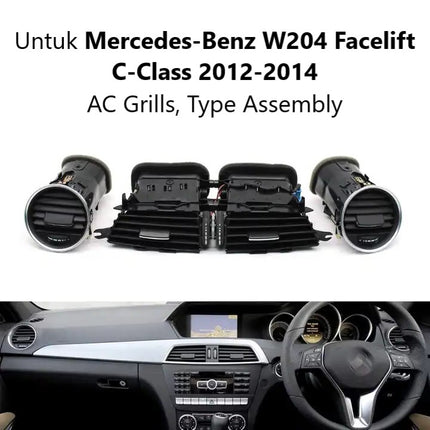 Mercedes W204 Facelift AC Depan Kisi Grill Assembly C200 2011-2014