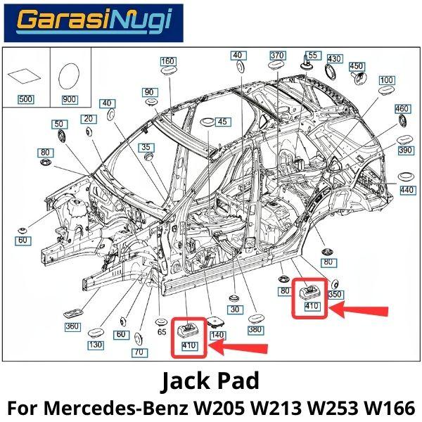 Jack Pad Mercy W205 W213 W253 W166 Bantalan Dongkrak Ganjal C200 GLE