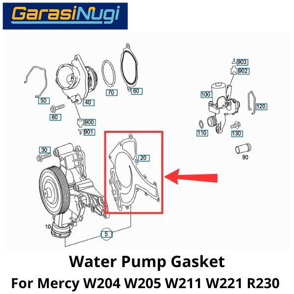 Water Pump Mercy W204 W205 W211 W221 R230 Gasket Paking Pompa Air MA272