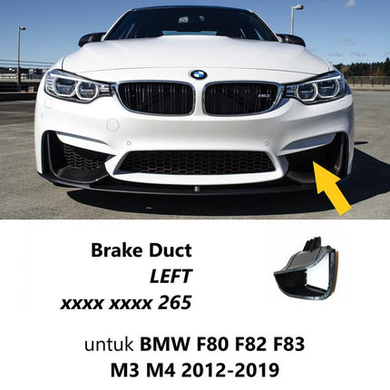 Brake Duct For BMW F80 F82 Bumper Grill Depan Udara Rem M3 M4