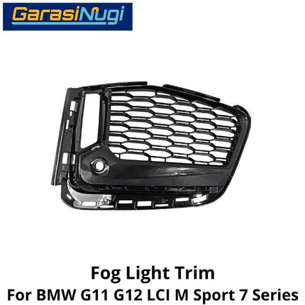 Fog Trim For BMW G11 G12 LCI Msport Cover Chrome Lampu Kabut Grill 730