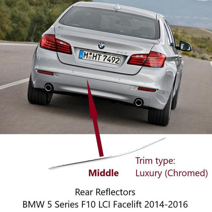 BMW F10 Mata Kucing Reflector Frame Trim Rear Bumper Belakang 520