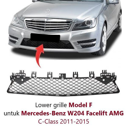 Mercedes W204 C-Class AMG Grill Cover Bumper Lower Grille Bawah C200