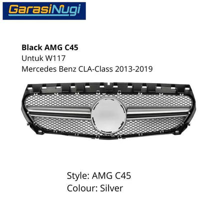 Grille Mercedes W117 Mercy CLA Grill Hidung Chrome GTR AMG 2013-2019