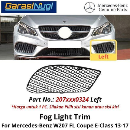 Fog Trim Mercy W207 Facelift Coupe Cover Lampu Kabut Bracket Mercedes E250