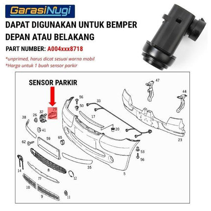 Mercedy W211 W203 W163 Sensor Parkir Reverse Parking Radar Mundur PDC