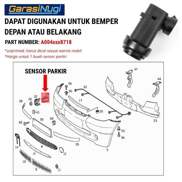 Mercedy W211 W203 W163 Sensor Parkir Reverse Parking Radar Mundur PDC