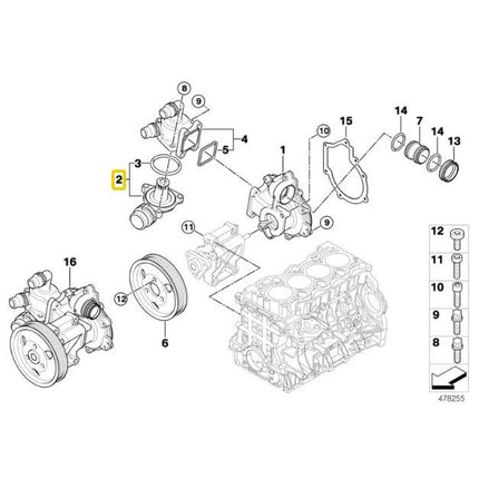 MARELLI Thermostat 11537510959 BMW E46 E90 E60 E84 E83 N46 Original