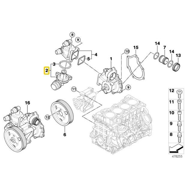 MARELLI Thermostat 11537510959 BMW E46 E90 E60 E84 E83 N46 Original