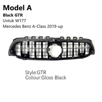 Mercedes W177 Mercy A Class Grill Hidung Chrome Grille Diamond GTR AMG