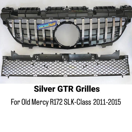 Mercedes R172 Mercy SLK-Class Grill Hidung Chrome Grille Diamond GTR