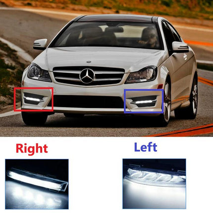 Fog Lights Lampu Kabut Bumper LED DRL Mercedes W204 W212 R172 C E SLK