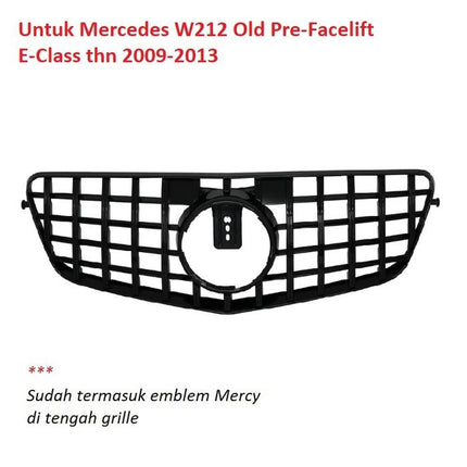Mercedes W212 Mercy E Class Grill Hidung Chrome Grille Diamond GTR AMG