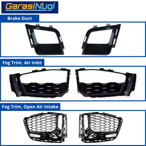 Fog Trim For BMW G11 G12 LCI Msport Cover Chrome Lampu Kabut Grill 730