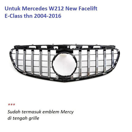 Mercedes W212 Mercy E Class Grill Hidung Chrome Grille Diamond GTR AMG
