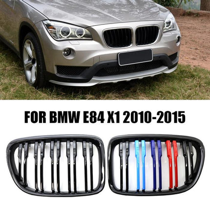 BMW New Kidney Grille Hidung Double Slat Matte Black Carbon E84 X1