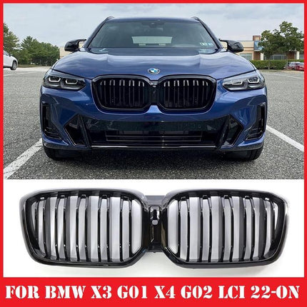 BMW Kidney Grille Hidung Kap Double Diamond Slat M Color G01 G08 X3 X4