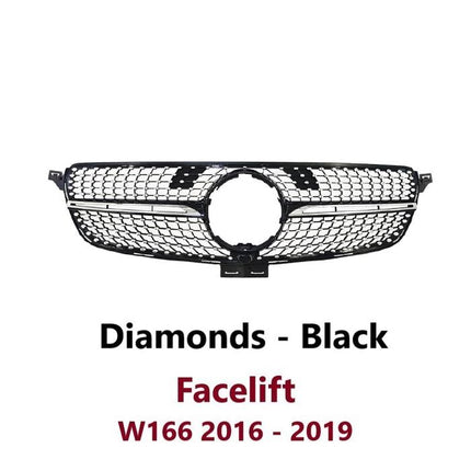 Mercedes W166 Mercy GLE ML Class Grille Hidung Chrome Diamond GTR