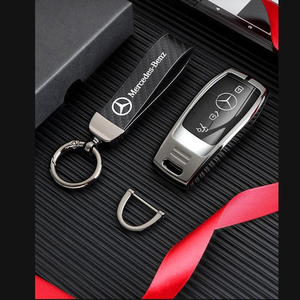 Mercedes W177 W213 W463 W247 Mercy Key Case Sarung Kunci Metal Carbon