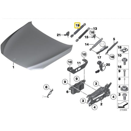 BMW F01 F02 Hood Struts Shock Per Kap Mesin 730Li 740Li 730Ld 740d