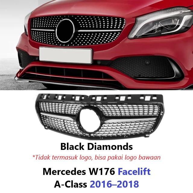 Mercedes W176 Facelift Grill Chrome Grille Diamond GTR Mercy A200 2016-2018
