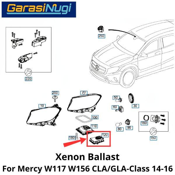 Xenon Ballast For Mercedes W117 W156 Headlight Driver Control Module Lampu Mercy CLA GLA