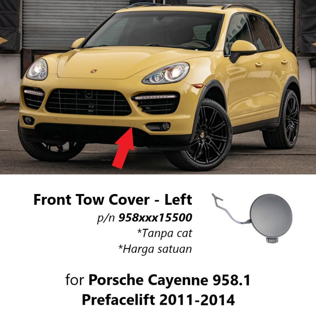 Lubang Towing Porsche Cayenne 958.1 Bumper Tow Derek Cover S GTS Turbo