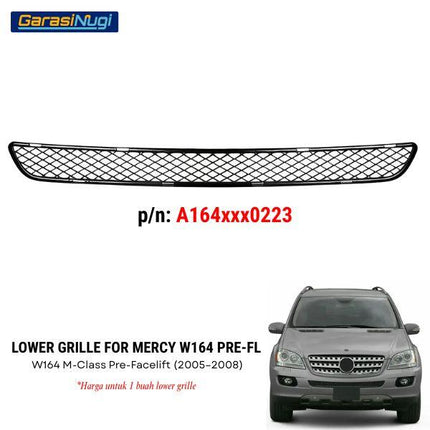 Lower Grille Mercedes W164 Cover Bumper Bawah Depan Mercy ML