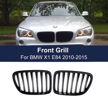 BMW New Kidney Grille Hidung Double Slat Matte Black Carbon E84 X1