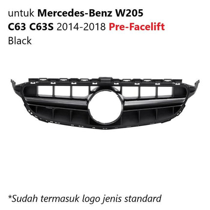 Mercedes W205 Mercy C63 Grill Hidung Chrome Grille AMG C63S