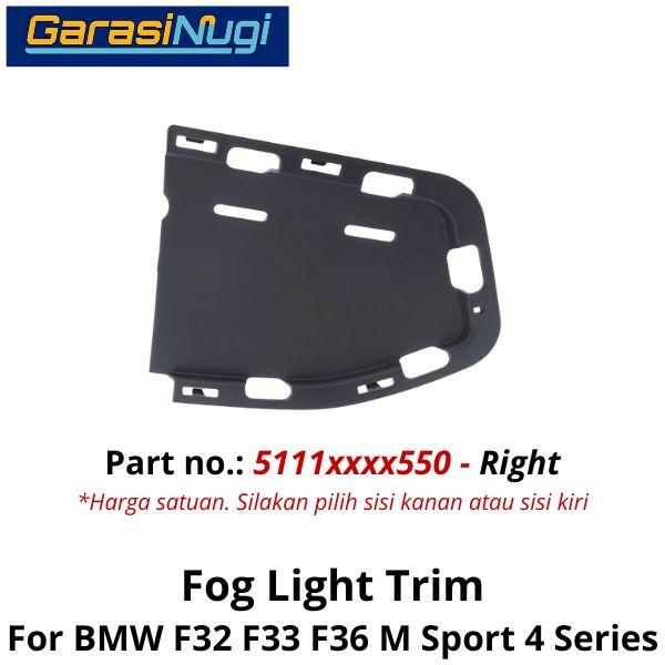 Fog Trim For BMW F32 F33 F36 M Sport Cover Lampu Kabut Bracket 420