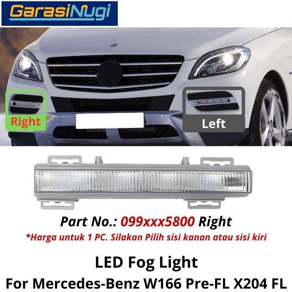 Fog Lights Mercy W166 X204 LED Lampu Kabut Garis Bumper Depan ML GLK