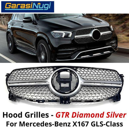 Hood Grille Mercy X167 Cover Bumper Hidung Chrome Mercedes GT GTR GLS