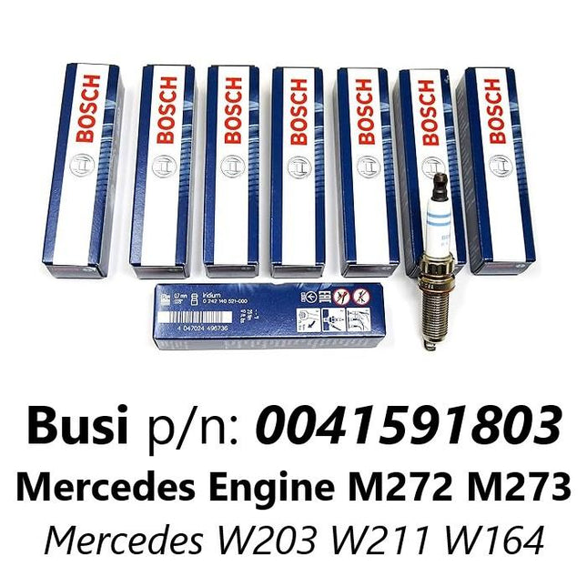 Busi Mercedes W203 W211 Engine Spark Plug M272 M273 C230 E280 0041591803
