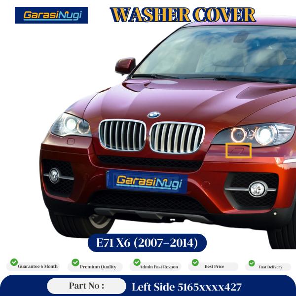 Cover Nozzle Washer For BMW E71 Tutup Lampu Bumper X6
