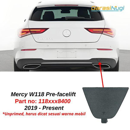 Lubang Towing Cover Mercy W118 Pre-Facelift Bumper Tow Derek Mercedes